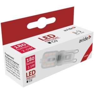 Kép 2/5 - Avide LED 2.5W G9 160° WW 3000K fekvő dobozos (K)