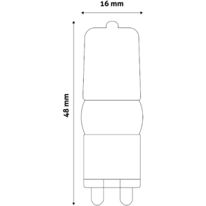 Kép 3/5 - Avide LED 2.5W G9 160° WW 3000K fekvő dobozos (K)