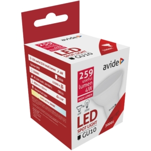 Kép 1/4 - Avide LED spot izzó 4W GU10 WW 3000K, 320 lm (K)