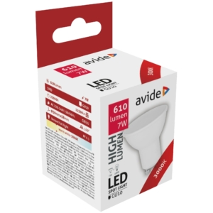 Kép 1/4 - Avide LED spot izzó 7W GU10 WW 3000K, 610 lm (K)
