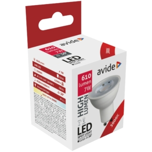 Kép 2/4 - Avide LED fényforrás 7W GU10, 3000K, 610 lm (K)