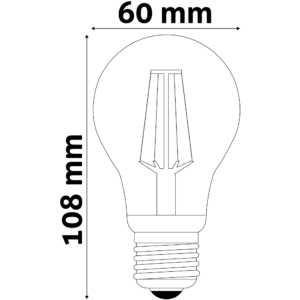 Kép 3/4 - Avide LED Filament fényforrás E27, 3.8 W, 4000K, 806 lumen, A60