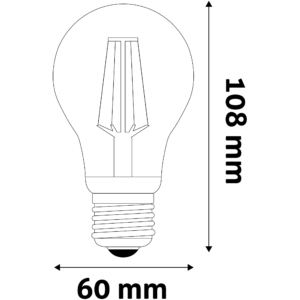 Kép 3/4 - Avide LED Filament fényforrás E27, 7 W, 4000K, 806 lumen, A60