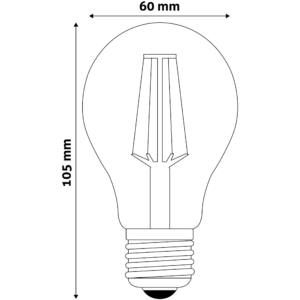 Kép 4/5 - Avide LED Filament fényforrás 8W, E27, 4000K, 820 lm, A60