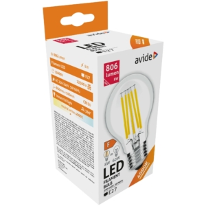 Kép 2/3 - Avide LED Filament fényforrás 8W E27 360° 4000K, 806 lumen