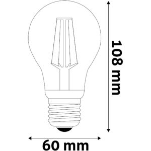 Kép 3/4 - Avide LED Filament fényforrás E27, 10.5 W, 4000K, 1521 lumen, A60