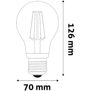 Kép 3/4 - Avide LED Filament fényforrás E27, 12 W, 4000K, 1800 lumen, A70
