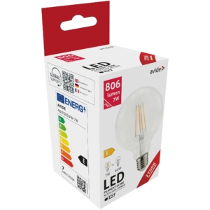 Kép 2/3 - Avide LED Filament fényforrás G95 7W E27 360°  2700K, 806 lumen