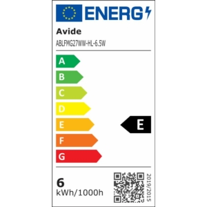 Kép 4/4 - Avide LED Filament fényforrás 6.5W E27 2700K, G45, 806 lumen