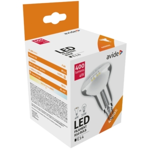 Kép 1/4 - Avide LED filament izzó R50 4W E14 NW 4000K