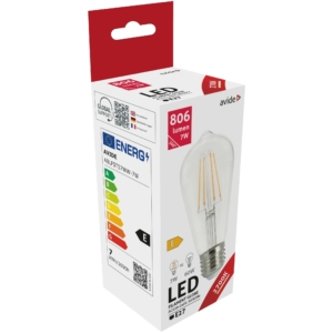 Kép 2/4 - Avide LED Filament ST57 7W E27 360°  2700K, 806 lumen (K)