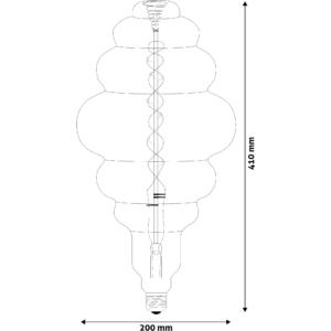 Kép 3/4 - Avide LED Jumbo Filament Bixby Amber 8W E27 2400K dimmelhető, 500 lumen