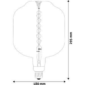 Kép 3/4 - Avide LED Jumbo Filament Ross Amber 8W E27 2400K dimmelhető, 500 lumen
