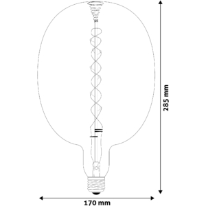 Kép 3/4 - Avide LED Jumbo Filament Vasco Amber 8W E27 2400K dimmelhető, 500 lumen