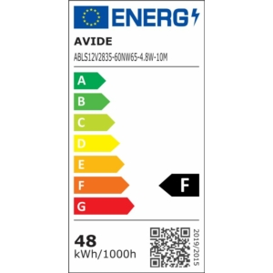 Kép 2/3 - Avide LED Szalag 12V 4.8W 4000K IP65, 2835-60, 480 lumen, 10m