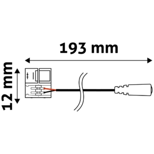 Kép 2/2 - Avide LED Szalag 12V 5050SMD 10mm DC Hálózati Csatlakozó-Anya