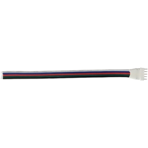 Kép 1/2 - Avide LED Szalag 12V RGB+W 5PIN Sima Kábel Apa Csatlakozó