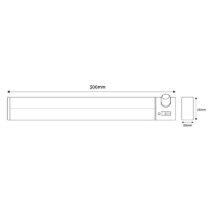 Kép 6/6 - Avide LED Akkumulátoros Szekrény Lámpa 2.5W PIR, 200 lumen (K)