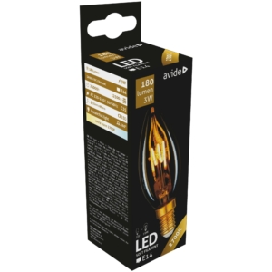 Kép 1/4 - Avide LED Soft Filament izzó Candle 3W E14 360° EW 2700K (K)