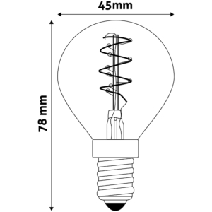 Kép 3/4 - Avide LED Soft Filament izzó Mini Globe 3W E14 360° EW 2700K (K)