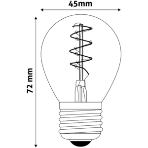 Kép 3/4 - Avide LED Soft Filament izzó Mini fényforrás 3W E27 360° 2700K, 200 lumen