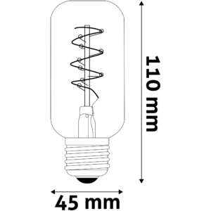 Kép 3/4 - Avide LED Soft Filament T45 4.5W, 400 lm, E27, 2700K