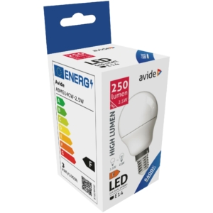 Kép 2/5 - Avide LED Globe Mini G45 2.5W E14 6400K