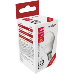 Kép 2/4 - Avide LED fényforrás G45 6W E14, 2700K, 550 lumen