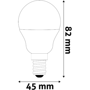Kép 3/4 - Avide LED Globe Mini G45 2.9W E14 4000K (K)