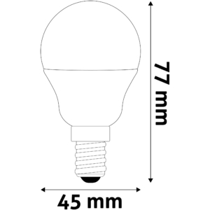 Kép 4/4 - Avide LED fényforrás G45 4.5W E14, 4000K, 470 lumen
