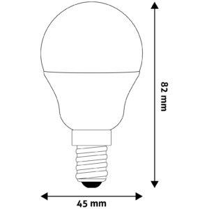 Kép 4/4 - Avide LED gömb izzó Mini G45 6.5W E14 4000K, 806 lumen (K)