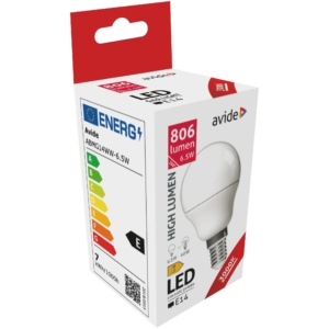 Kép 2/4 - Avide LED fényforrás G45 6.5W E14, 3000K, 806 lumen (K)