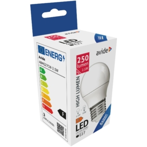 Kép 2/5 - Avide LED Globe Mini G45 2.5W E27 6400K, 250 lm