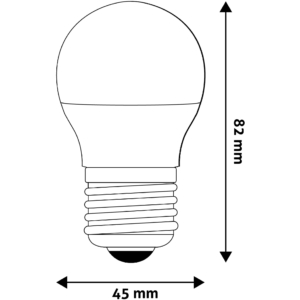 Kép 4/5 - Avide LED Globe Mini G45 2.5W E27 6400K, 250 lm