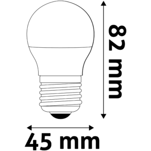 Kép 5/5 - Avide LED Globe Mini G45 2.5W E27 6400K, 250 lm