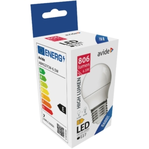 Kép 2/4 - Avide LED fényforrás G45 6.5W E27, 6400K, 806 lm