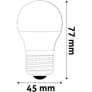 Kép 4/4 - Avide LED fényforrás G45 6.5W E27, 2700K, 806 lm