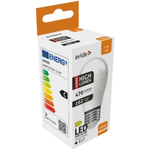 Kép 2/6 - Avide LED Globe Mini G45 2.9W E27 4000K, 470 lm