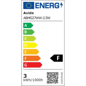 Kép 3/5 - Avide LED Globe Mini G45 2.5W E27 3000K, 250 lm