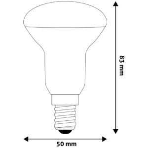 Kép 4/4 - Avide LED fényforrás R50 4.9W, E14, 6400K, 470 lm