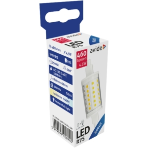Kép 2/5 - Avide LED 4.5W R7S 20x78mm, 6400K, 460 lumen