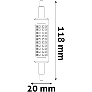 Kép 5/5 - Avide LED fényforrás 9W R7S 20x118mm, 6400K, 910 lumen