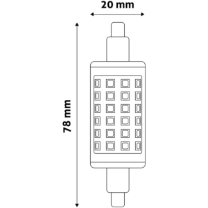 Kép 3/5 - Avide LED 4.5W R7S 20x78mm, 3000K, 440 lumen