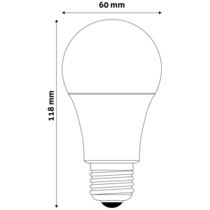 Kép 3/4 - Avide LED Globe Standard A60 15W E27 WW, 3000K, 1320 lm (K)