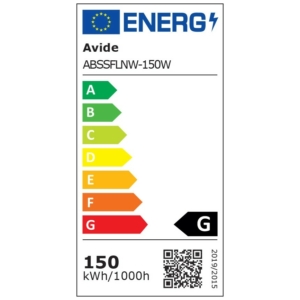 Kép 2/2 - Avide LED Reflektor Slim SMD 150W, 4000K, 12000 lumen, Fekete, IP65 (K)
