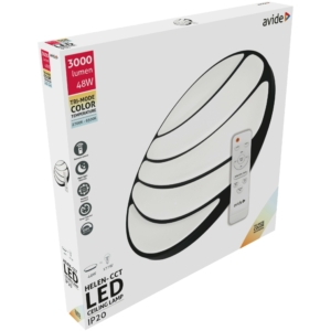 Kép 2/3 - Avide LED Mennyezeti Lámpa Helen-CCT 48W távirányítóval, 3000 lumen