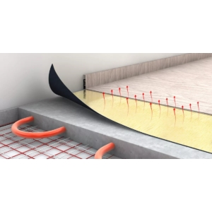 Kép 4/7 - ACOUSTIC Aquastop gold 2mm padlóalátét párazáró fóliával 3in1, 15m2