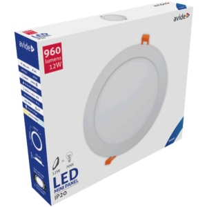 Kép 2/7 - Avide LED Beépíthető Kerek Mennyezeti Lámpa ALU 12W 6400K, 960 lumen