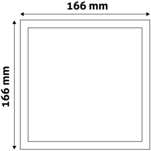 Kép 4/7 - Avide LED Beépíthető Négyzetes Mennyezeti Lámpa ALU 12W 6400K, 960 lumen