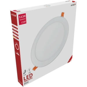 Kép 2/3 - Avide beépíthető LED panel kerek ALU 15W 3000K, 1120 lumen